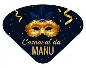 Ventarola de Carnaval com Máscara para Editar Online