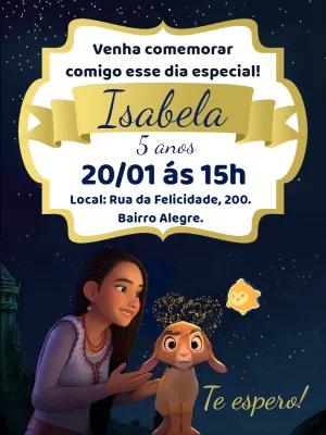 Convite de Aniversário Wish o Poder dos Desejos para Editar Online