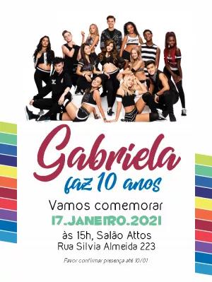 Convite de Aniversário Now United com Foto para Editar Online