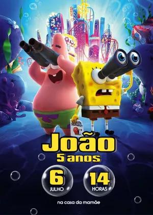 Convite Aniversário Bob Esponja e Patrick para Editar Online