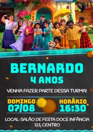 Convite Aniversário Encanto Família Madrigal para Editar