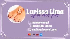 Cartão de Visita Pedicure Profissional para Editar Online
