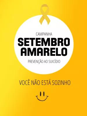 Post Setembro Amarelo com Laço Amarelo para Editar Online