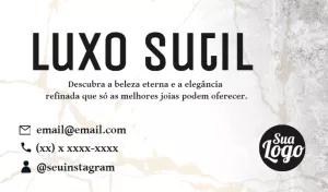 Cartão de Visita Mármore Elegante para Editar Online