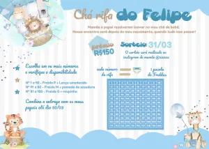 Convite Chá Rifa Safari Baby para Editar Online