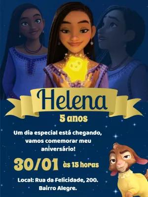 Convite de Aniversário Wish O Poder dos Desejos para Editar