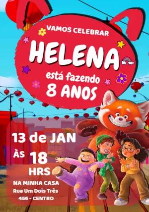 Convite Aniversário Red Crescer é uma Fera para Editar Online