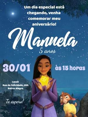 Convite de Aniversário Wish O Poder dos Desejos para Editar