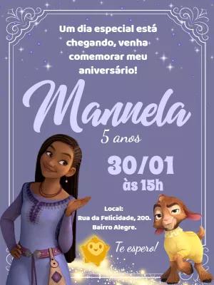 Convite de Aniversário Wish o Poder dos Desejos para Editar