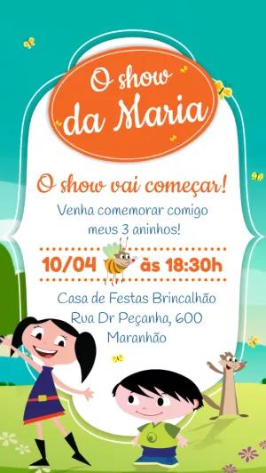 Convite de Aniversário O Show da Luna para Editar Online