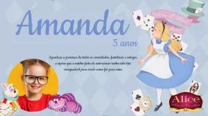 Convite Alice no País das Maravilhas com Foto Editável Online