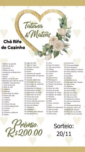 Convite Chá Rifa de Cozinha Floral Delicado para Editar Online