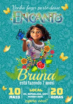 Convite de Aniversário Encanto com Mirabel Editável Online