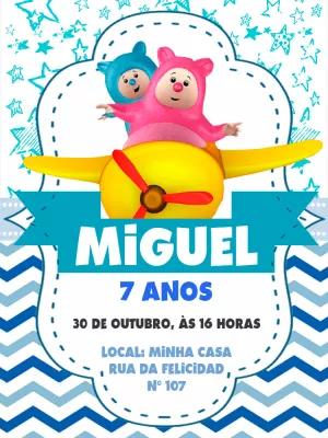 Convite de Aniversário Billy Bam Bam para Editar Online