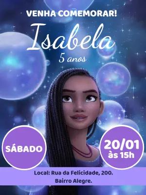Convite de Aniversário Wish: O Poder dos Desejos para Editar