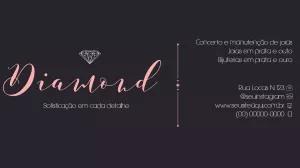Cartão de Visita Joias e Bijus Elegante para Editar Online