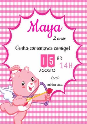 Convite Aniversário Ursinhos Carinhosos para Editar Online