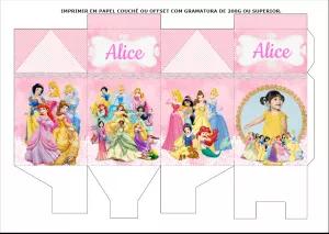 Caixa Milk Princesas Disney com Foto para Editar Online