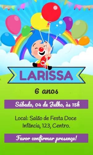 Convite de Aniversário Plim Plim um Herói do Coração para Editar