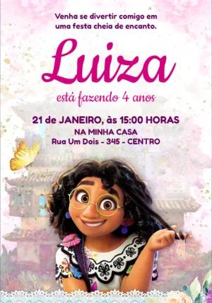 Convite de Aniversário Encanto com Mirabel para Editar Online