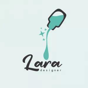 Logotipo Editável Manicure e Nail Designer para Editar