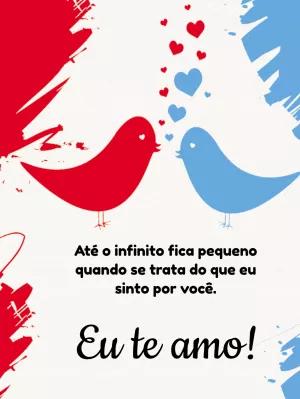 Cartão Dia dos Namorados com Pássaros para Editar Online