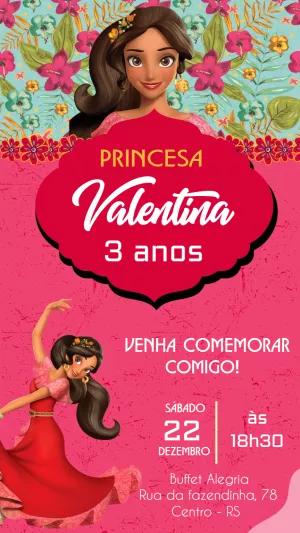 Convite de Aniversário Elena de Avalor para Editar Online