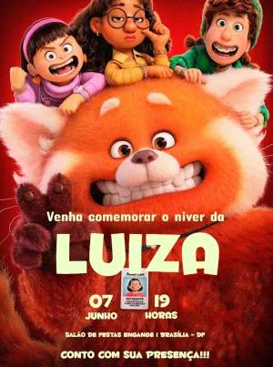 Convite de Aniversário Red: Crescer é uma Fera para Editar