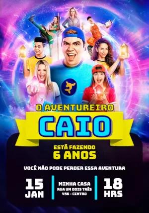 Convite de Aniversário Os Aventureiros para Editar Online