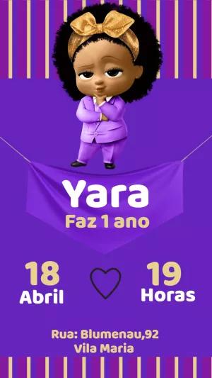 Convite Poderosa Chefinha Negra para Editar Online