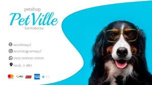 Cartão de Visita Petshop Banho e Tosa para Editar Online