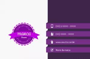 Cartão de Visita Roxo Profissional para Editar Online