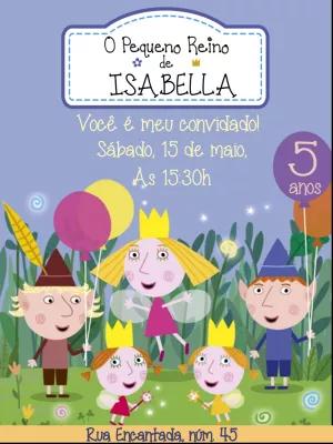 Convite de Aniversário Ben e Holly para Editar Online