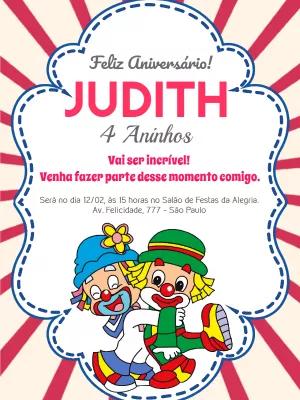 Convite de Aniversário Patati Patata para Editar Online