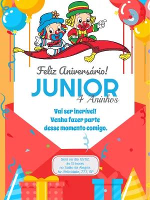 Convite Aniversário Patati Patatá Editável Online