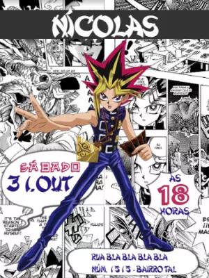 Convite de Aniversário Yu-Gi-Oh! com Yugi para Editar Online