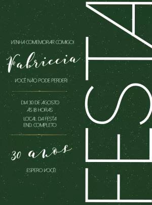 Convite de Aniversário Adulto Elegante para Editar Online