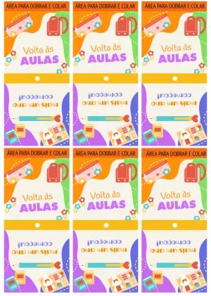 Capa para Pirulito Volta às Aulas Editável para Imprimir