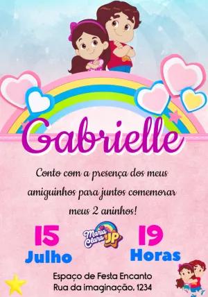 Convite Aniversário Maria Clara e JP para Editar Online