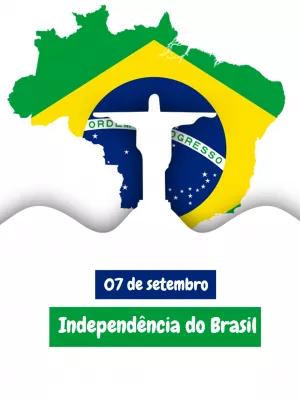 Arte Editável Independência do Brasil para Post Online