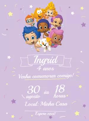 Convite de Aniversário Bubble Guppies para Editar Online