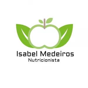 Logotipo Nutricionista com Maçã e Folhas para Editar Online