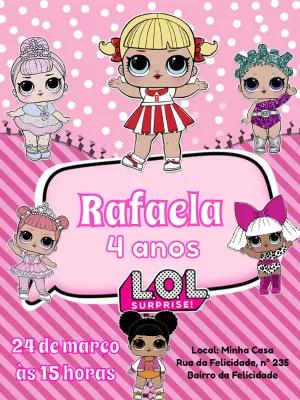 Convite de Aniversário LOL Surprise para Editar Online