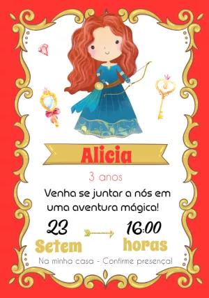 Convite Aniversário Valente Merida para Editar Online