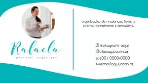 Cartão de Visita Personal Organizer Moderno para Editar Online