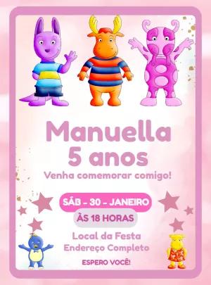 Convite de Aniversário Backyardigans para Editar Online