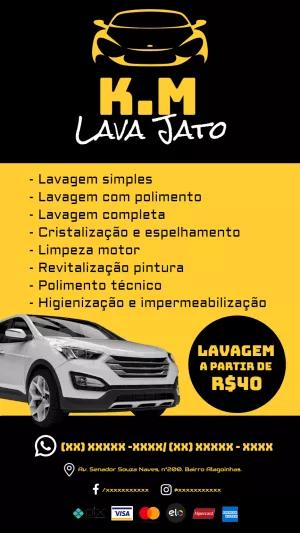 Flyer Editável para Lava Jato: Crie o Seu Online