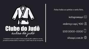 Cartão de Visita para Aulas de Judô Editável Online