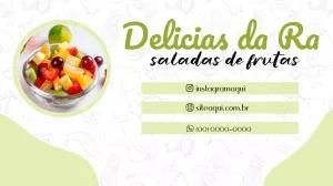 Cartão de Visita Salada de Frutas para Editar Online