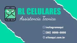 Cartão de Visita Assistência Técnica de Celular para Editar